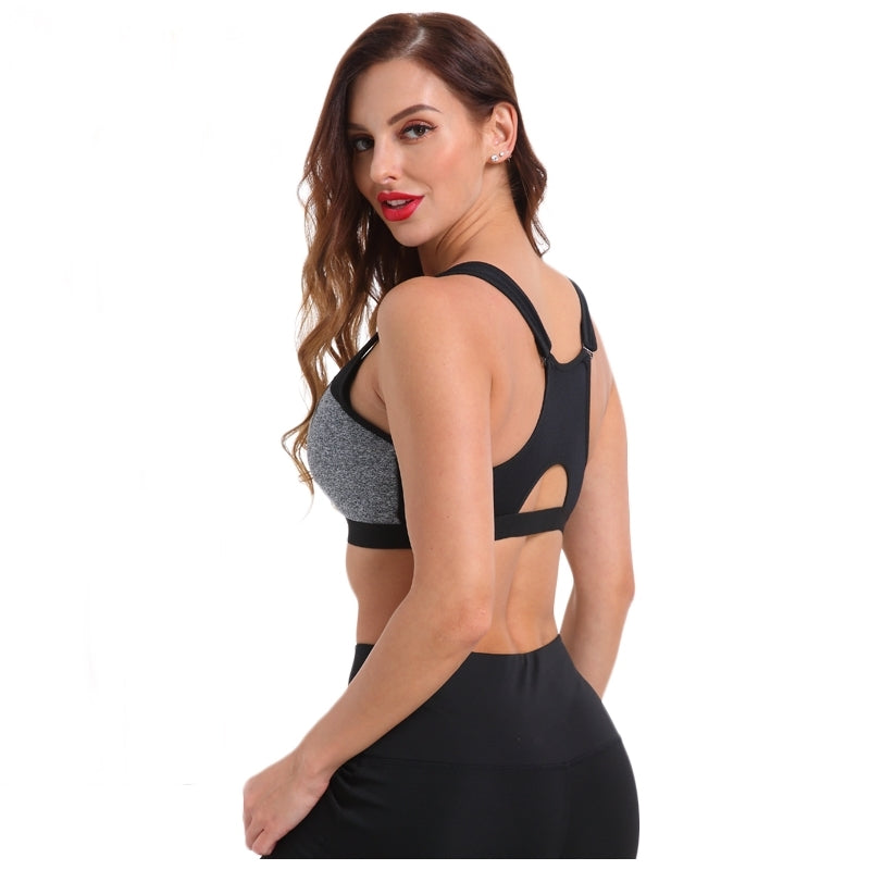 Top Fitness Com Zíper Frontal