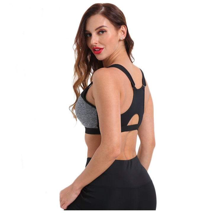 Top Fitness Com Zíper Frontal