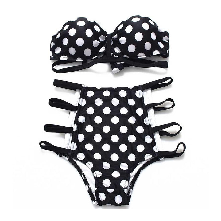 Biquíni Hot Pant Tiras Poá