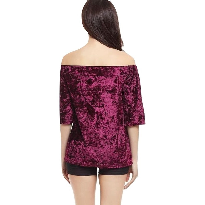 Blusa Ombro a Ombro Veludo