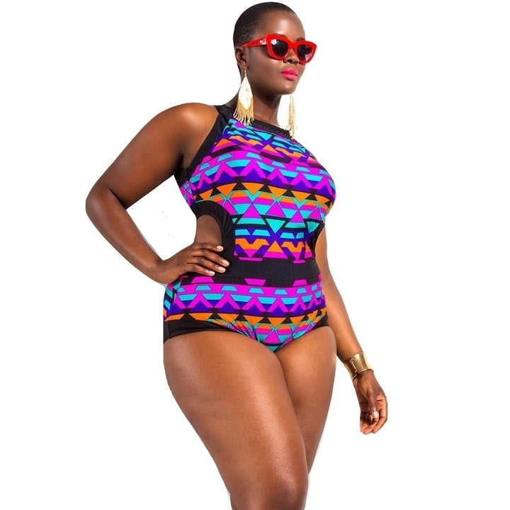 Maiô Plus Size Regata Geometric