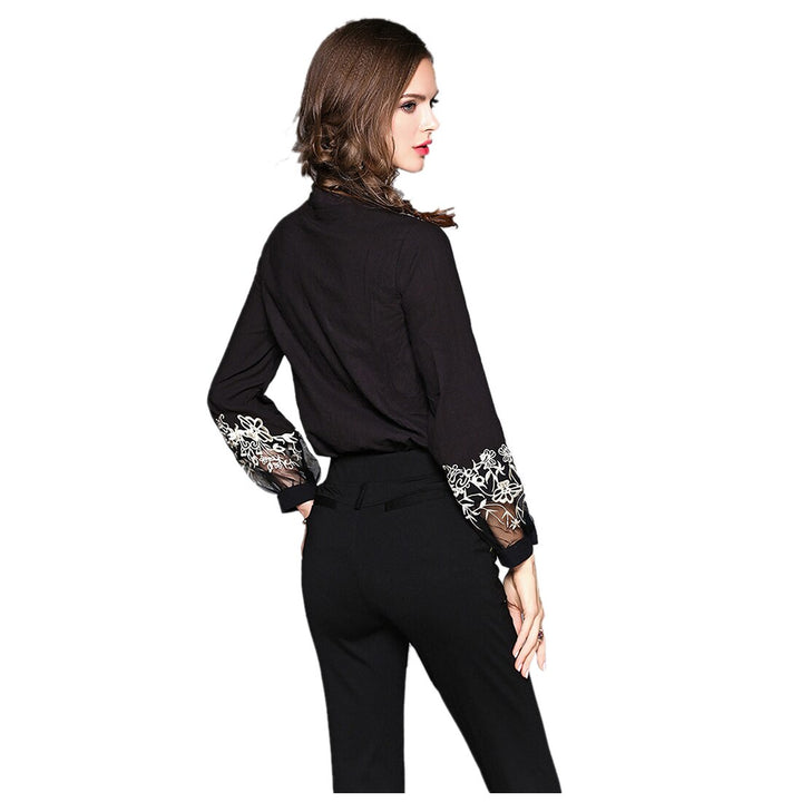 Camisa Feminina Flower Preta