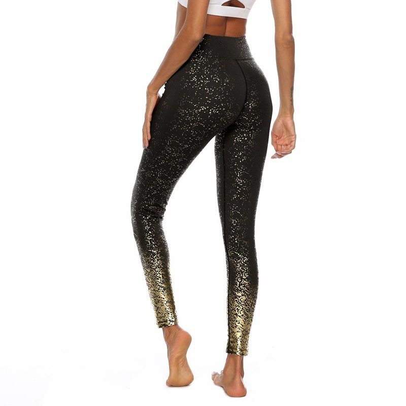 Legging Fitness Brilho Dourado