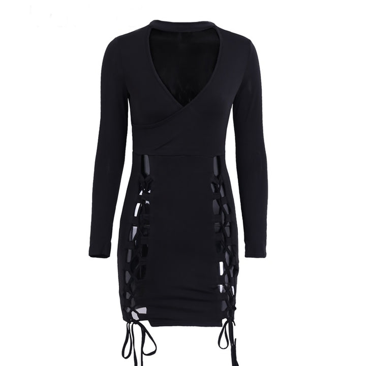 VESTIDO MANGA LONGA RECORTES - PODEROSA SHOP