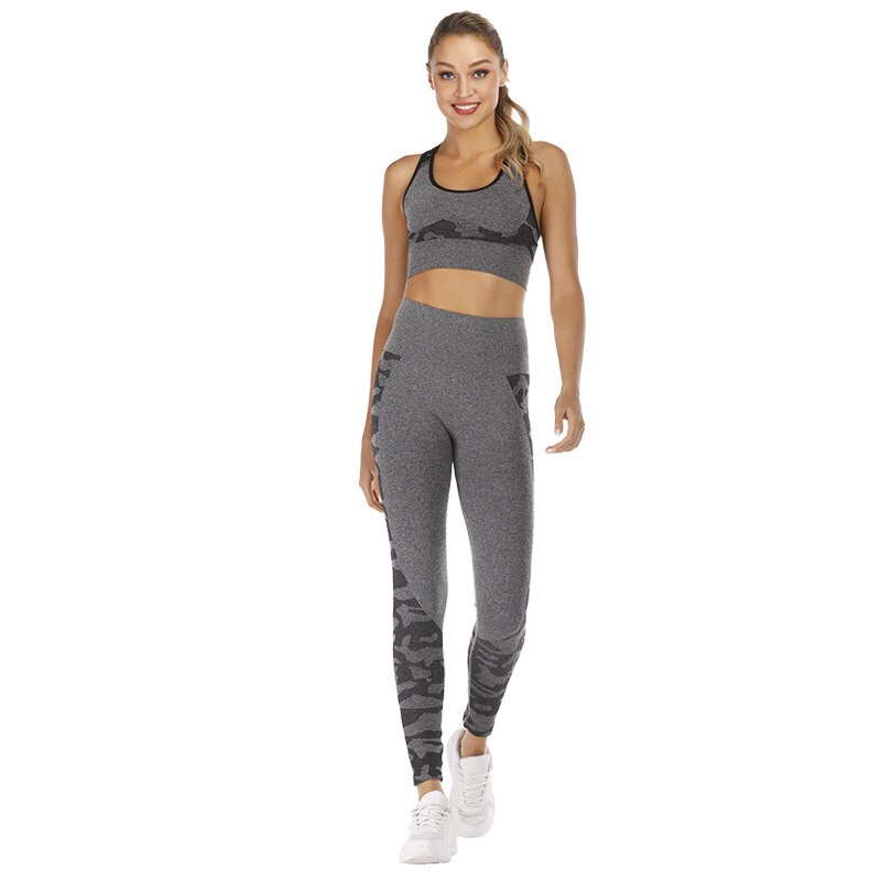 Conjunto Fitness Legging e Top Estampado