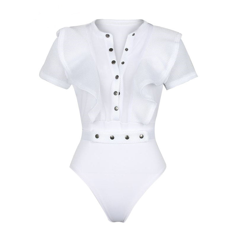 Body Babado Com Transparência