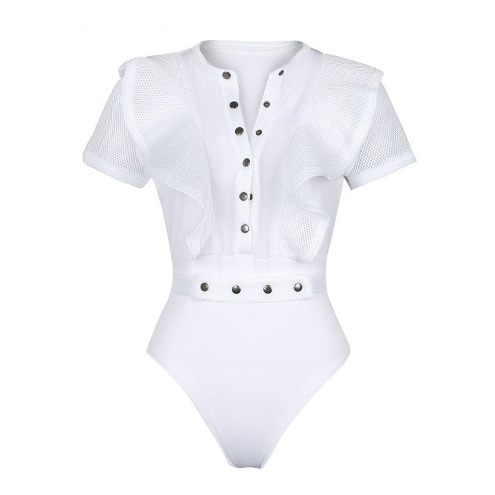 Body Babado Com Transparência