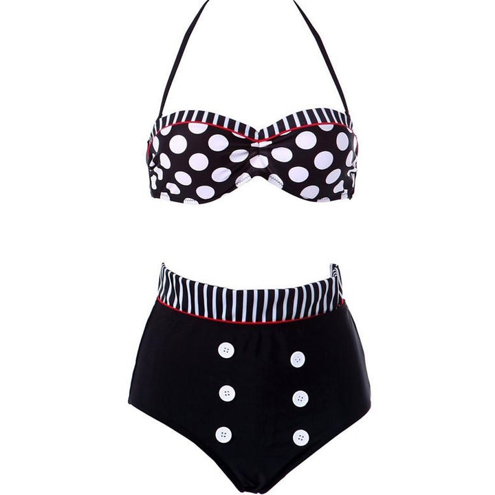 Biquíni Retrô Cintura Alta Bolinhas