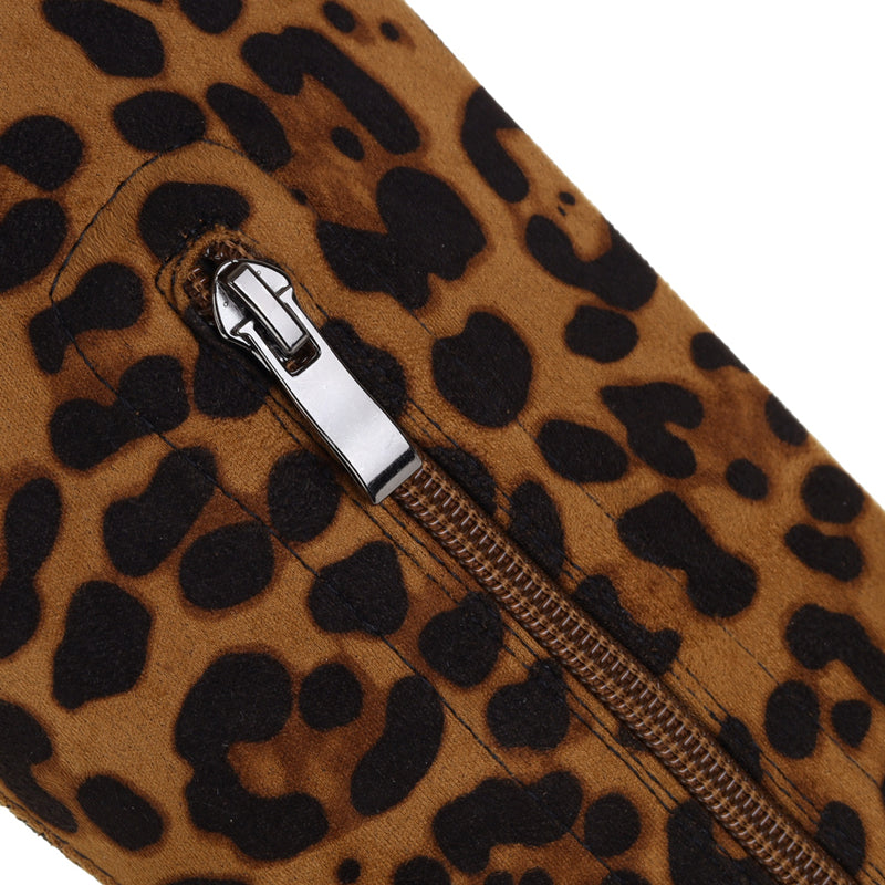 Bota Plataforma Salto Bloco Onça