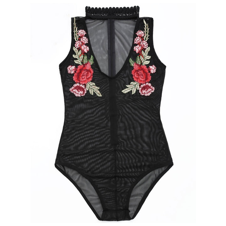 Body Tule Detalhe Floral