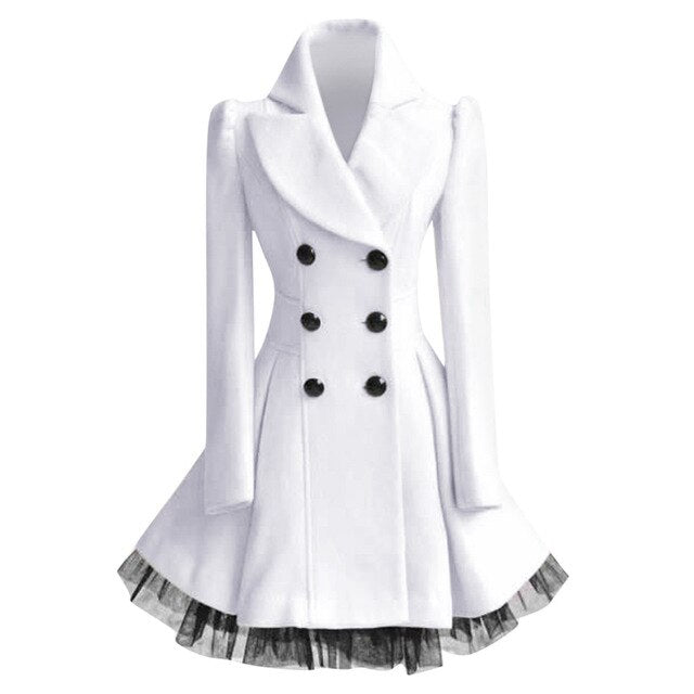 Sobretudo Feminino Com Tule Preto