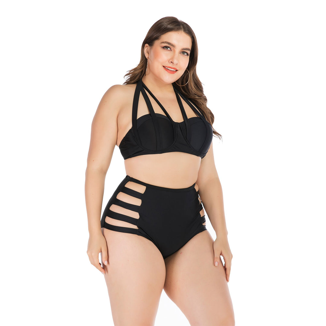 Biquíni Plus Size Strappy Preto