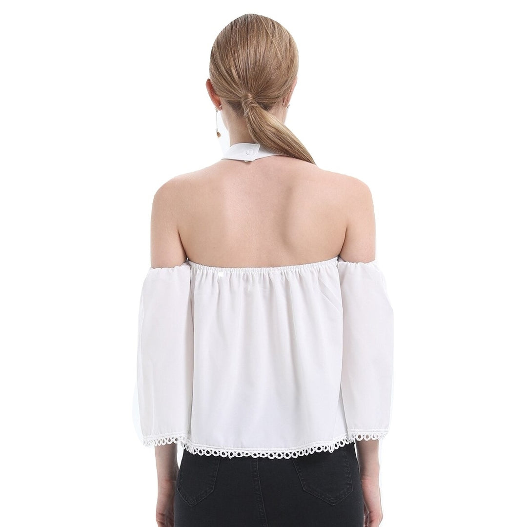 Blusa Ombro Vazado Com Renda
