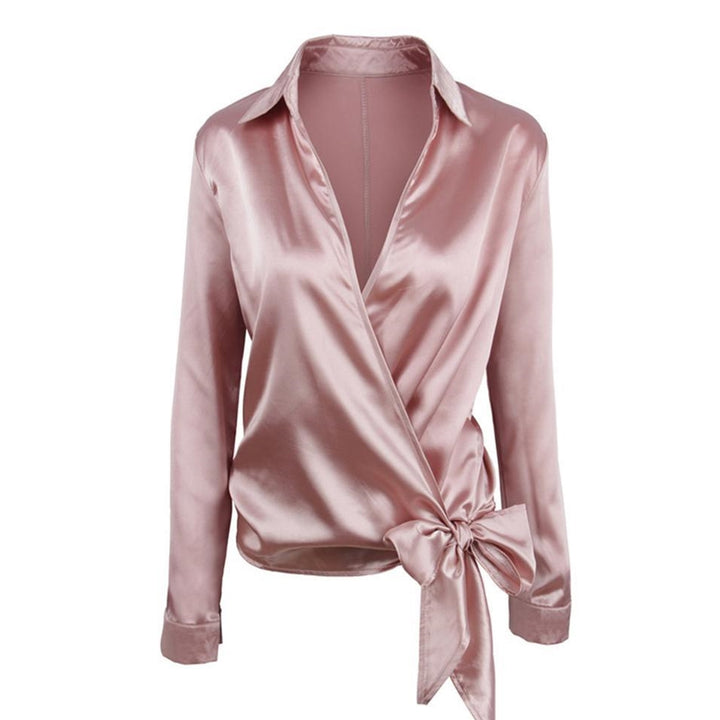 Blusa Decote Transpassado Rosa