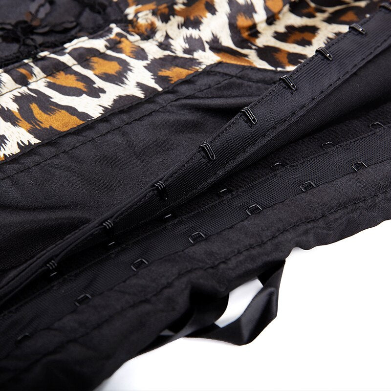 Corset Overbust Paetês Leopardo