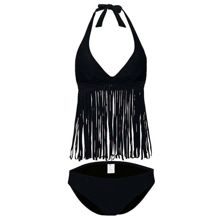 Biquíni Top Franjas Preto