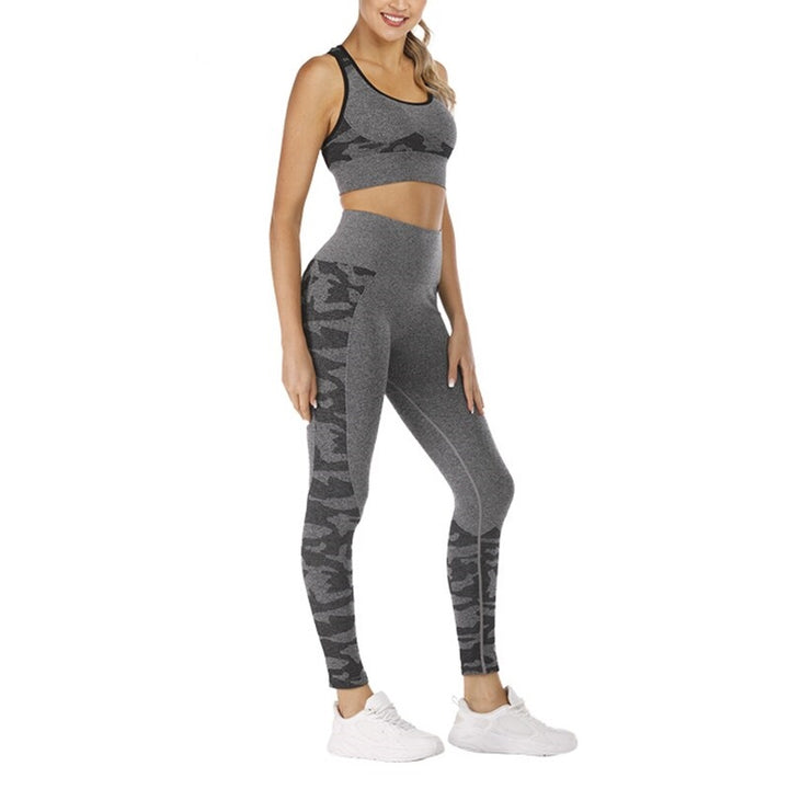 Conjunto Fitness Legging e Top Estampado