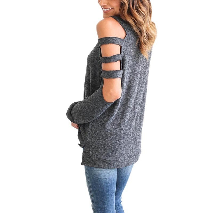 Blusa Ombro Vazado com Recortes