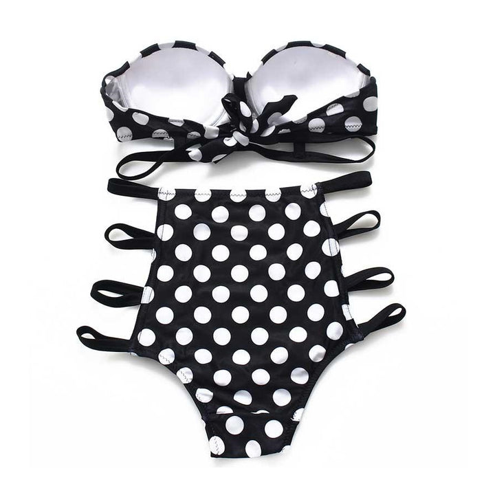 Biquíni Hot Pant Tiras Poá