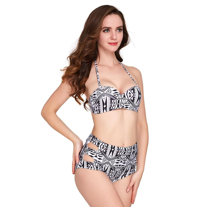 Biquíni Cintura Alta Geométrico