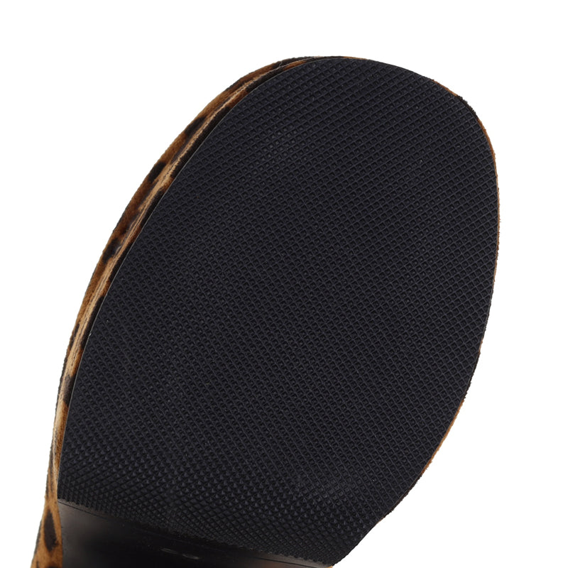 Bota Plataforma Salto Bloco Onça