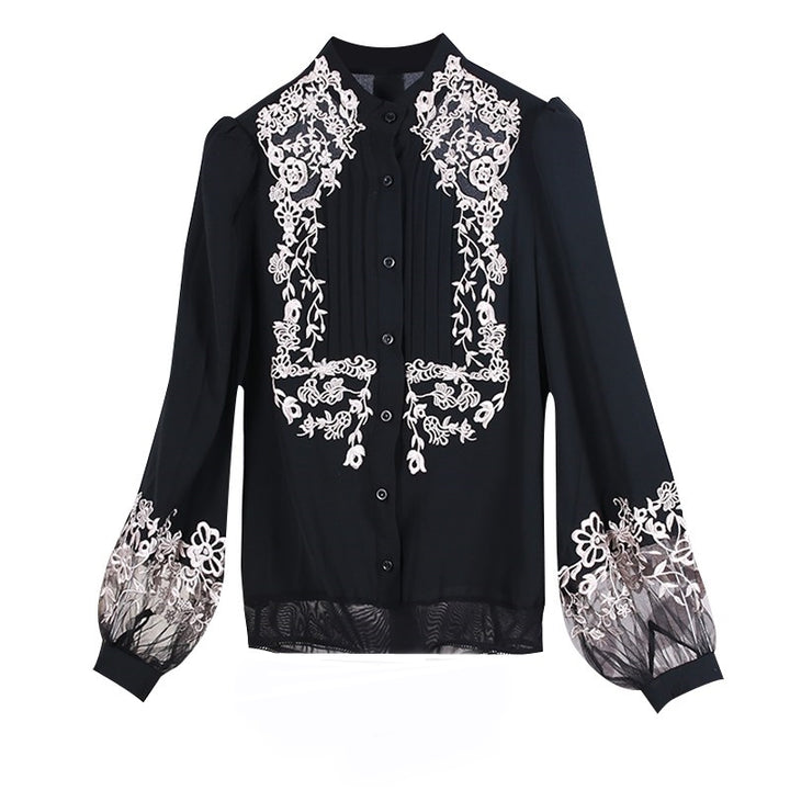 Camisa Feminina Flower Preta