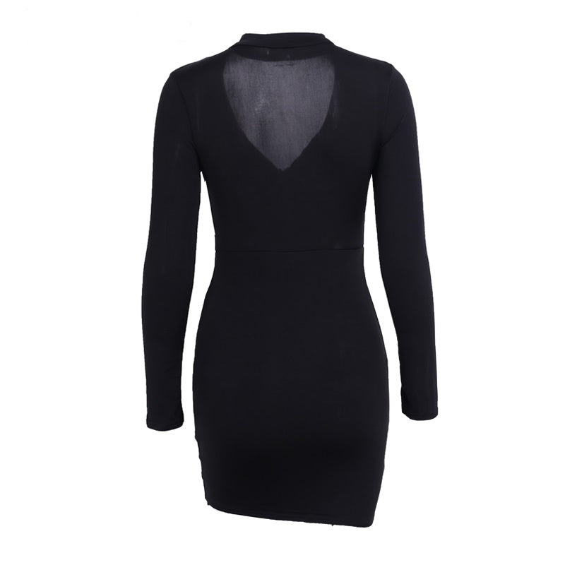 VESTIDO MANGA LONGA RECORTES - PODEROSA SHOP