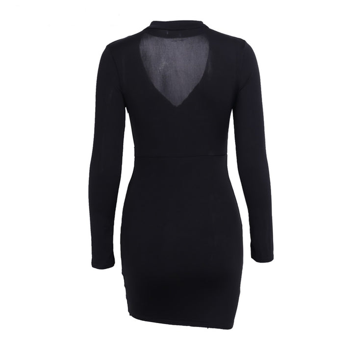 VESTIDO MANGA LONGA RECORTES - PODEROSA SHOP