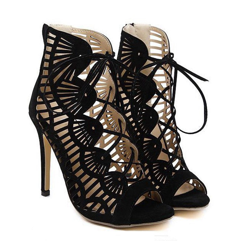 Gladiadora Lace Up Preta