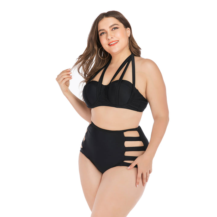 Biquíni Plus Size Strappy Preto