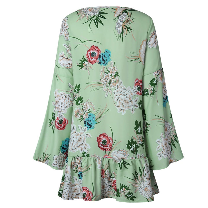 Vestido Manga Sino Floral