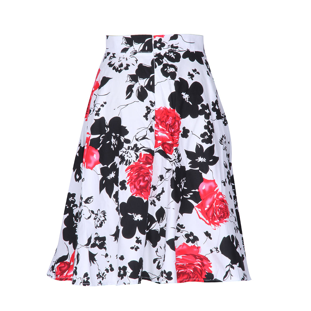 Saia Midi Rodada Floral