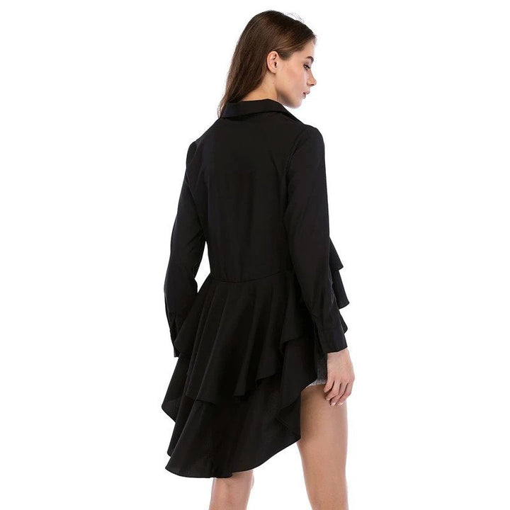 Camisa Mullet Alongada Com Babado