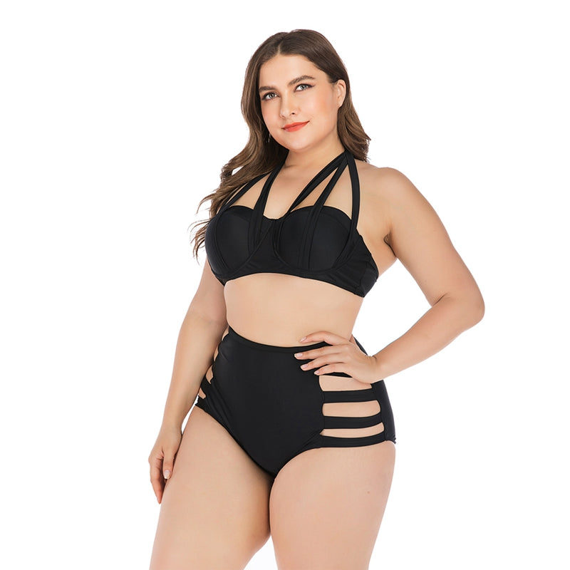 Biquíni Plus Size Strappy Preto