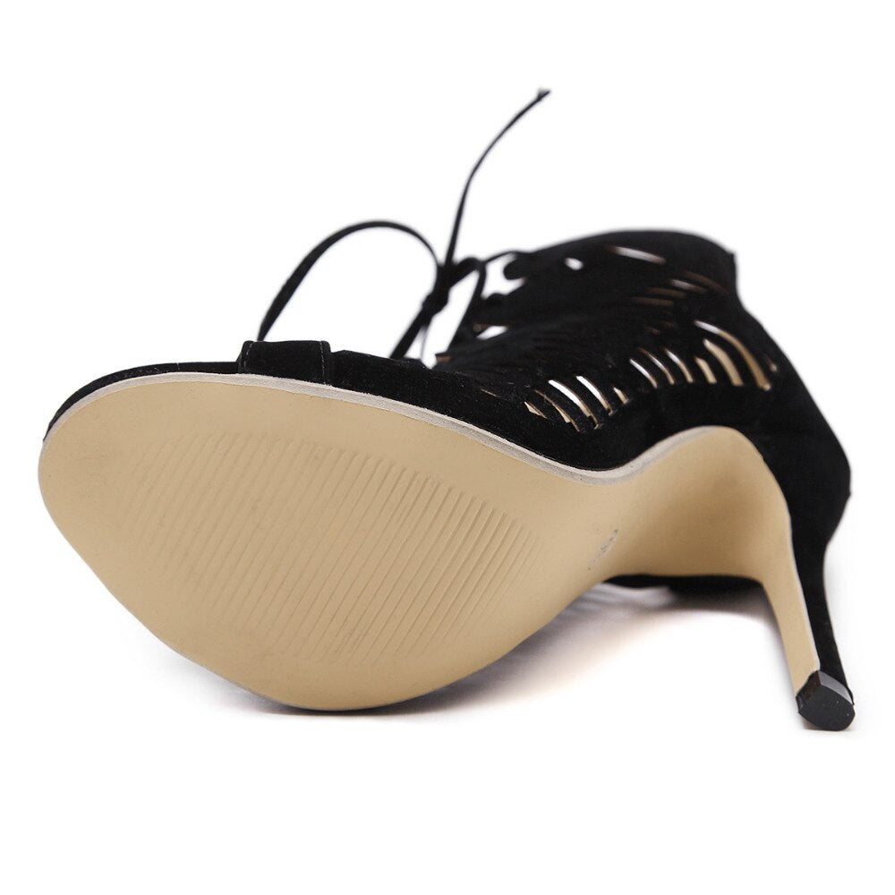 Gladiadora Lace Up Preta