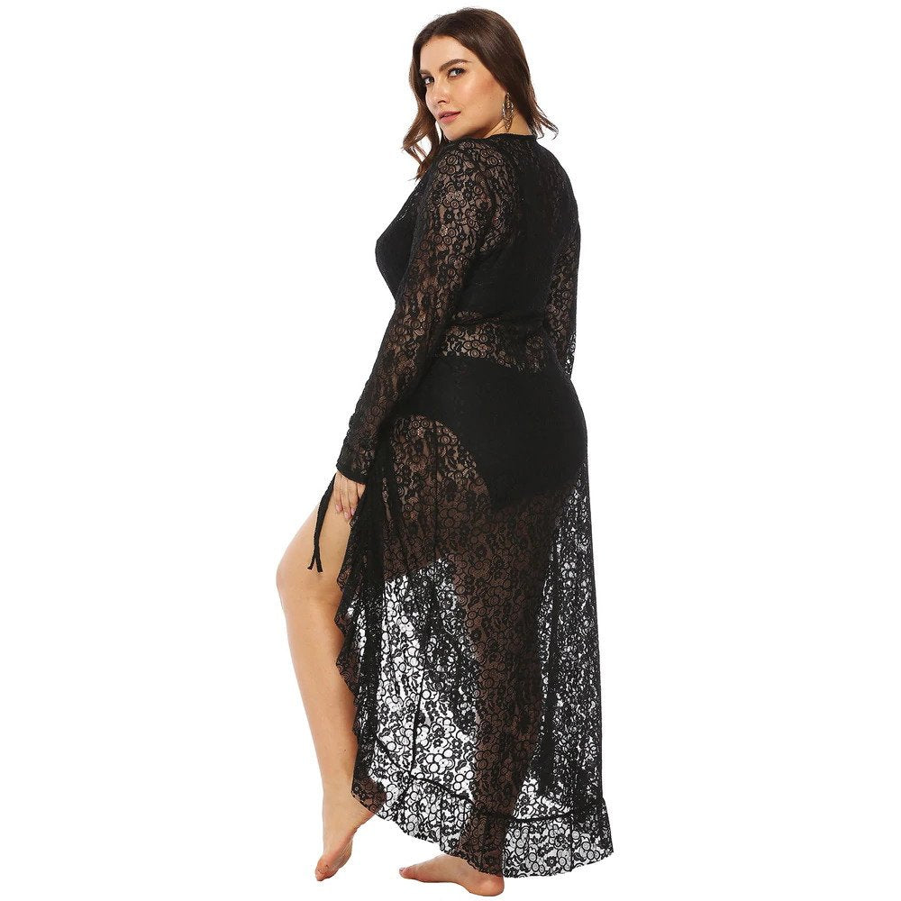 Saída Kimono Renda Plus Size