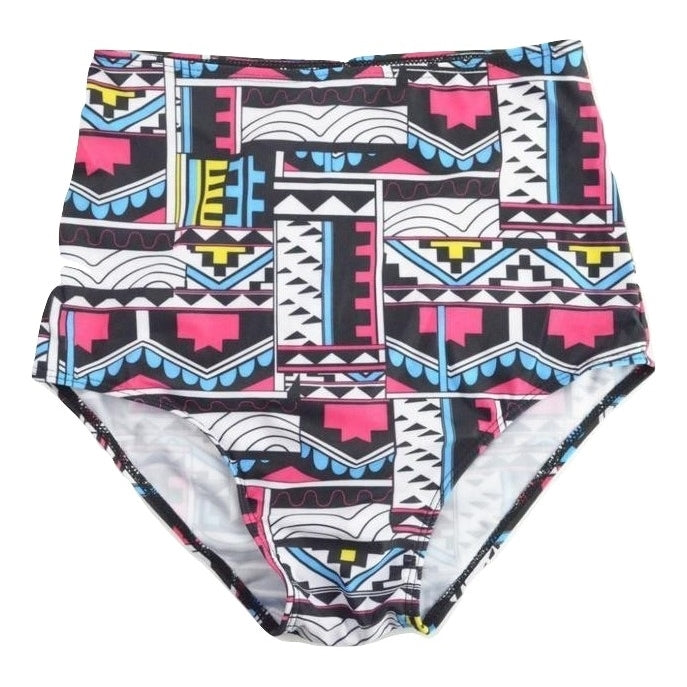 Biquíni Retrô Cintura Alta Estampa Étnica