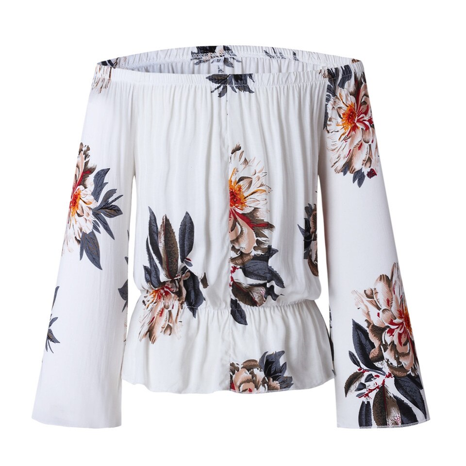 Blusa Ombro a Ombro Floral