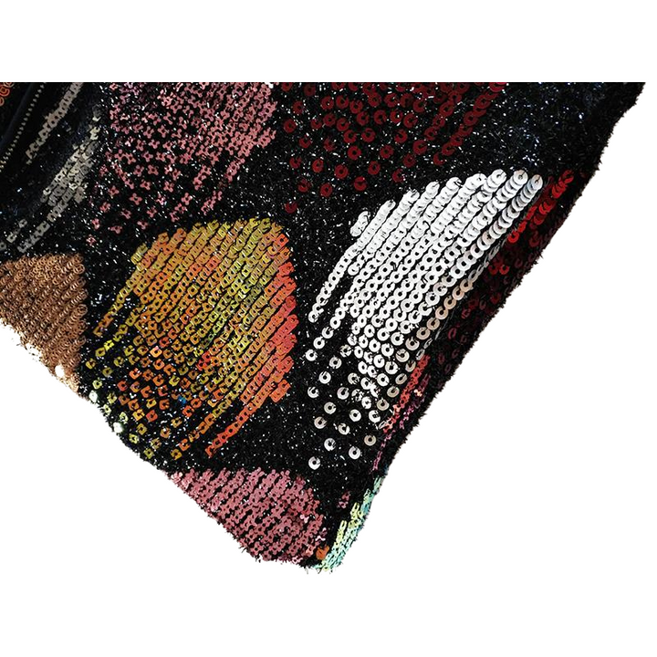 Jaqueta Feminina Forrada Com Lantejoulas Luxo