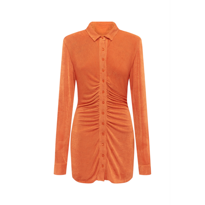 Vestido Curto Manga Longa Veludo