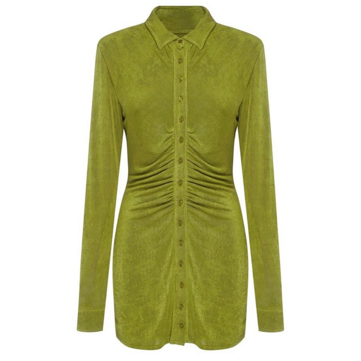 Vestido Curto Manga Longa Veludo