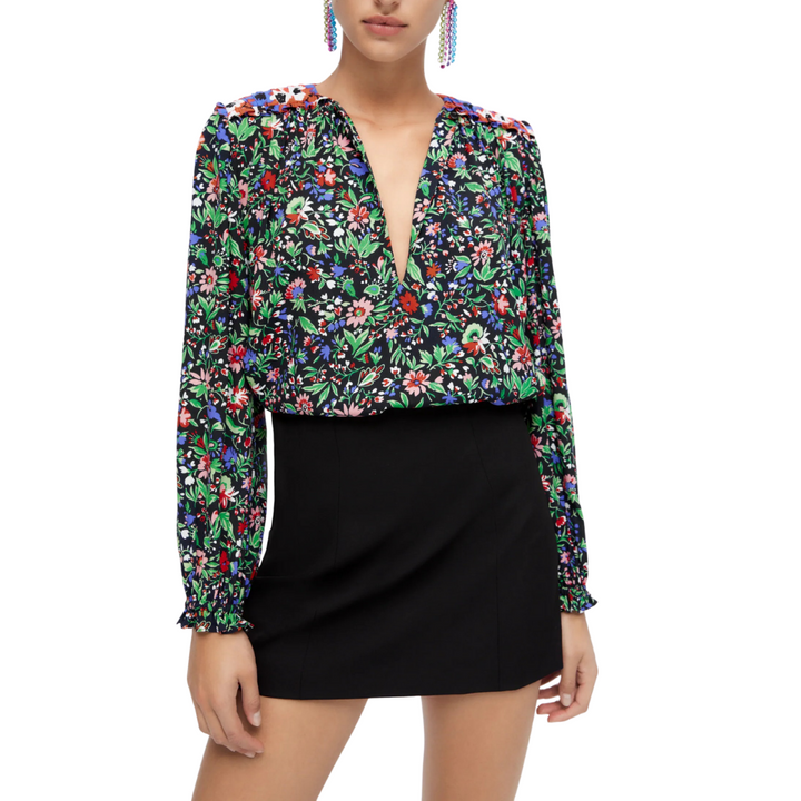 Camisa Estampada Elástico Punhos