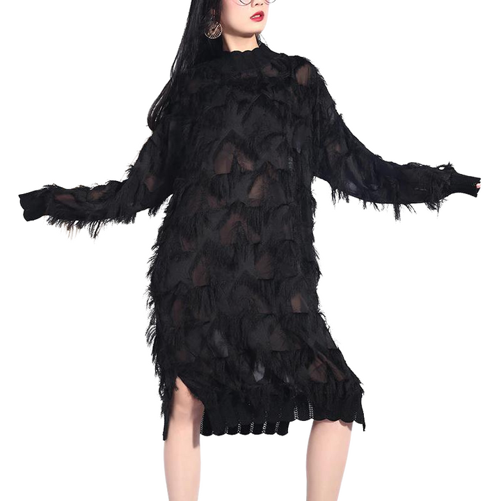 Vestido Midi Oversized Preto