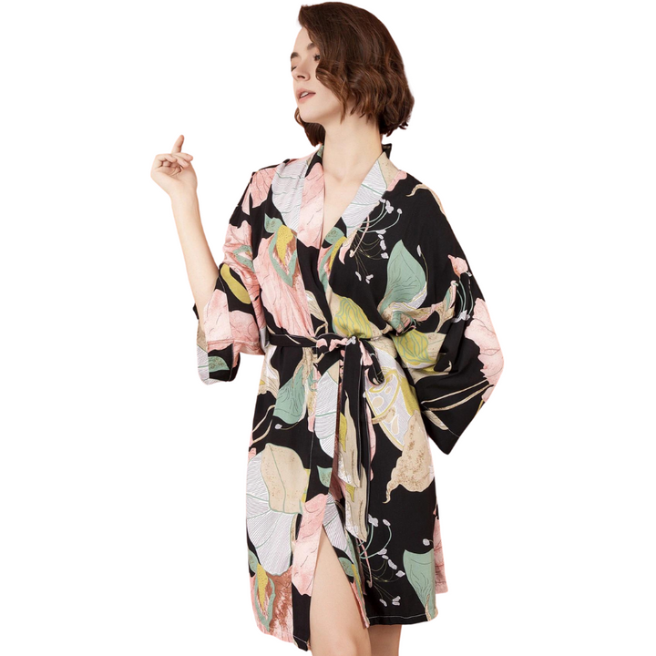 Robe Estampado Floral Preto