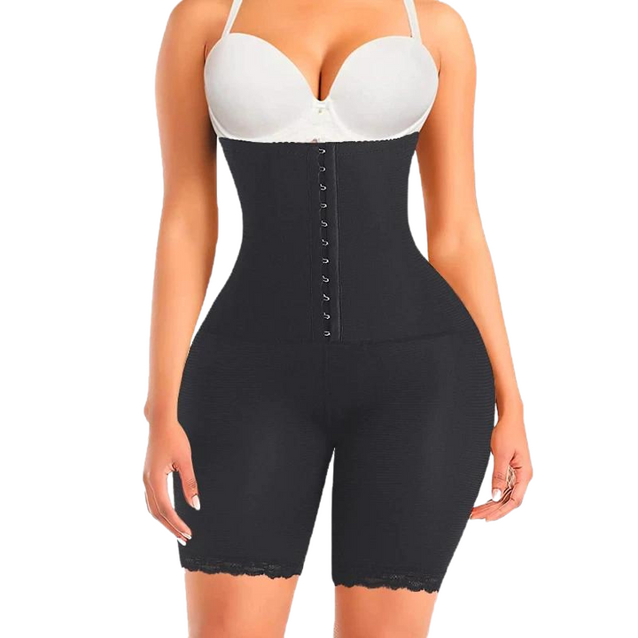 Bermuda Cinta Modeladora Cintura Alta Com Renda