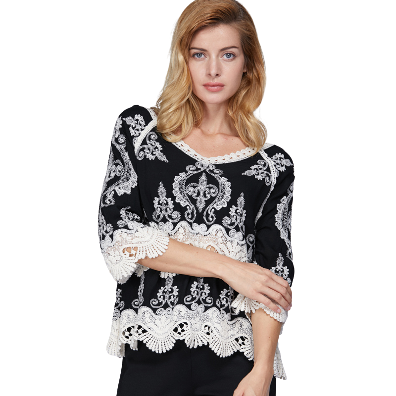 Blusa Feminina Detalhe Crochet