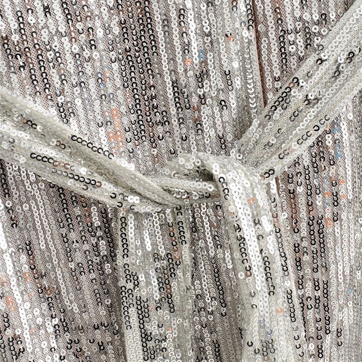 Vestido De Festa Lantejoulas Prata