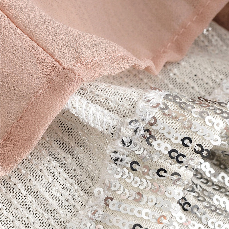 Vestido De Festa Lantejoulas Prata