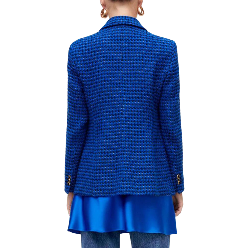 Blazer Alfaiataria Com Botões Azul