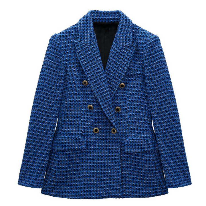 Blazer Alfaiataria Com Botões Azul